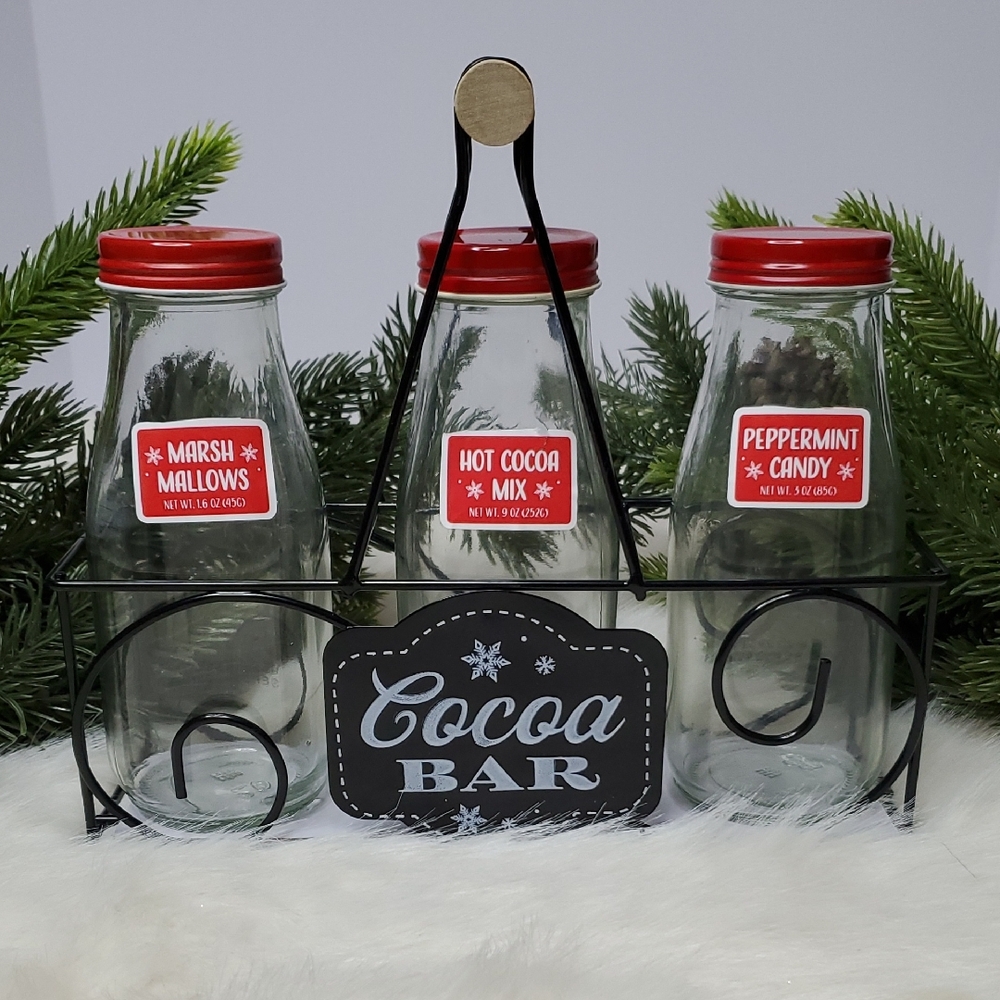 Cocoa Bar Basket Hot Chocolate Bar in Metal Basket